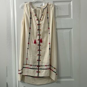 Madewell embroidered tassel dress